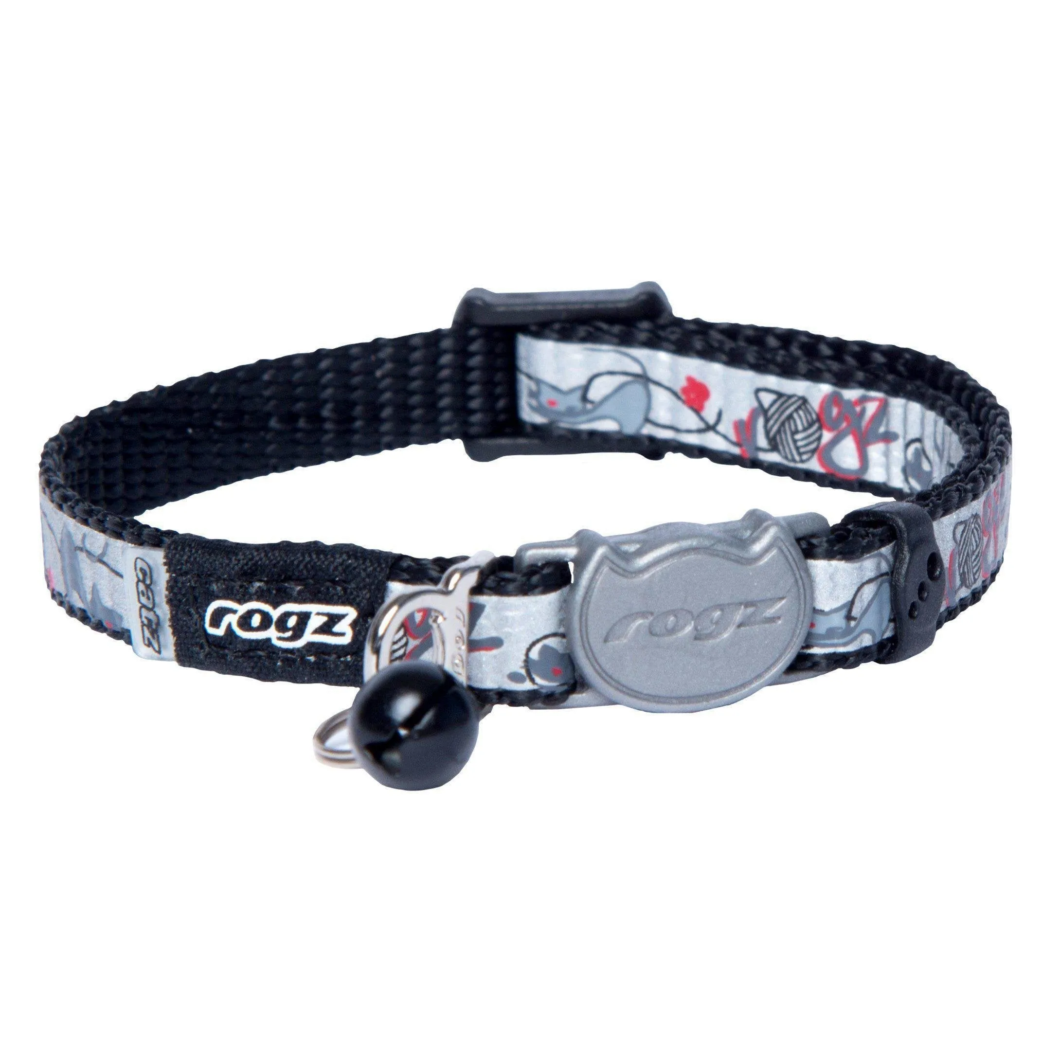 Rogz ReflectoCat Safeloc Extra Small Cat Collar Black