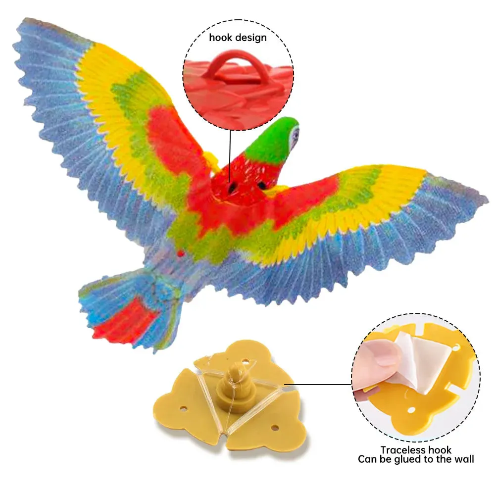 Simulation Bird Interactive Cat Toys Electric Hanging Eagle Flying Bird Cat Teasering Play Cat Stick Scratch Rope Kitten Dog Toy