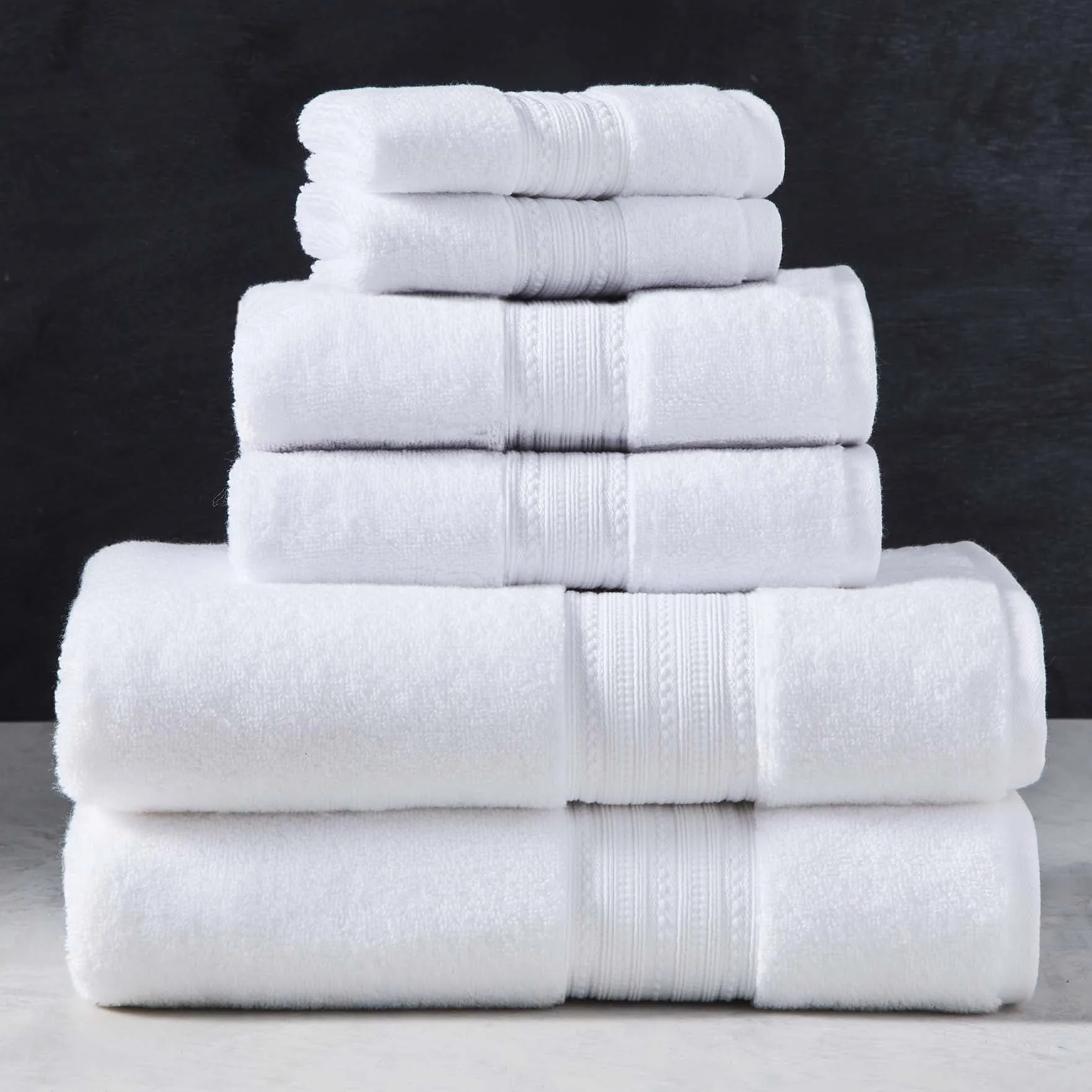 Super Soft USA-Grown Cotton 6 Piece Solid Towel Set