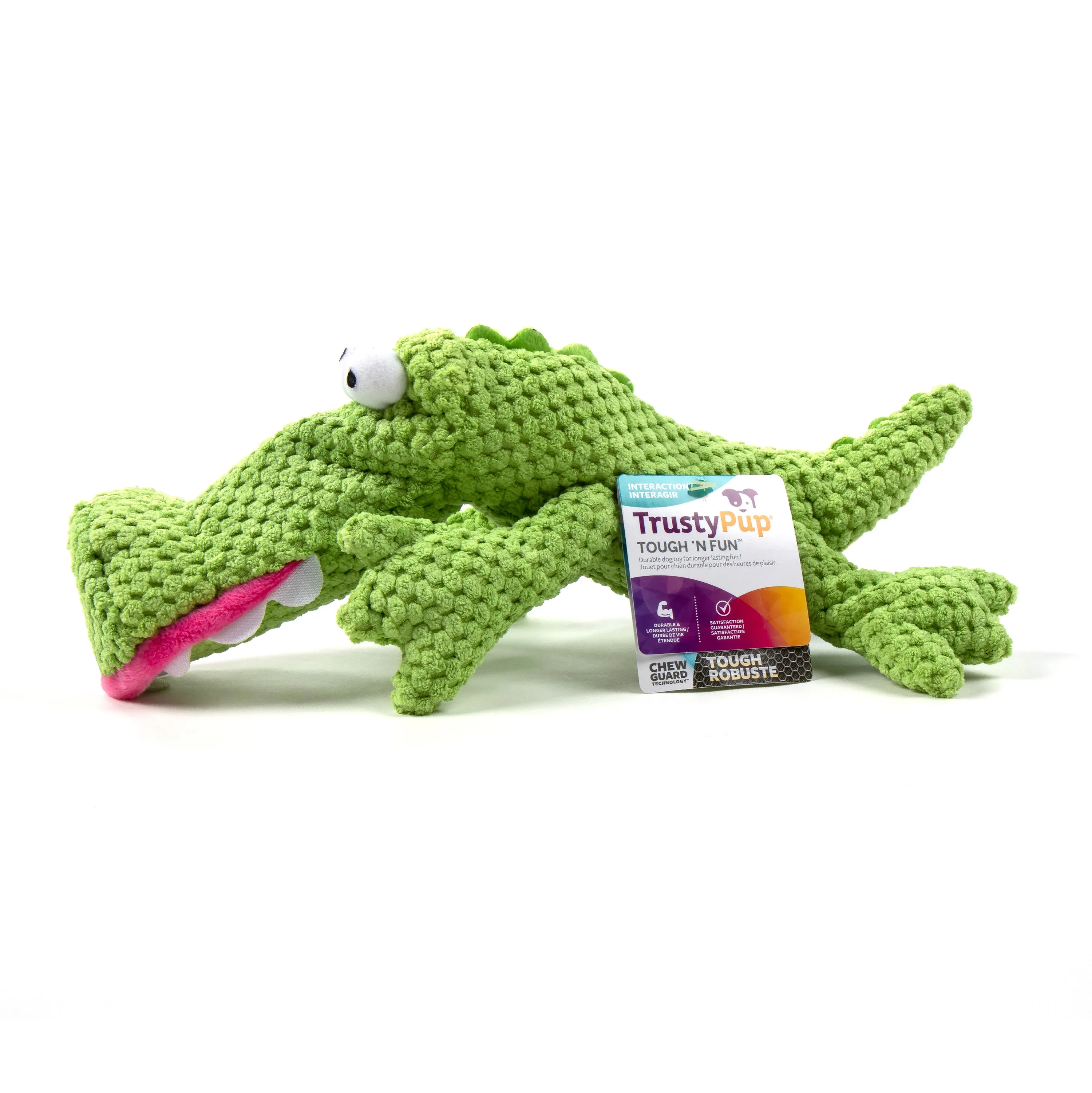 TrustyPup - Gator Checker Squeaky Plush Dog Toy