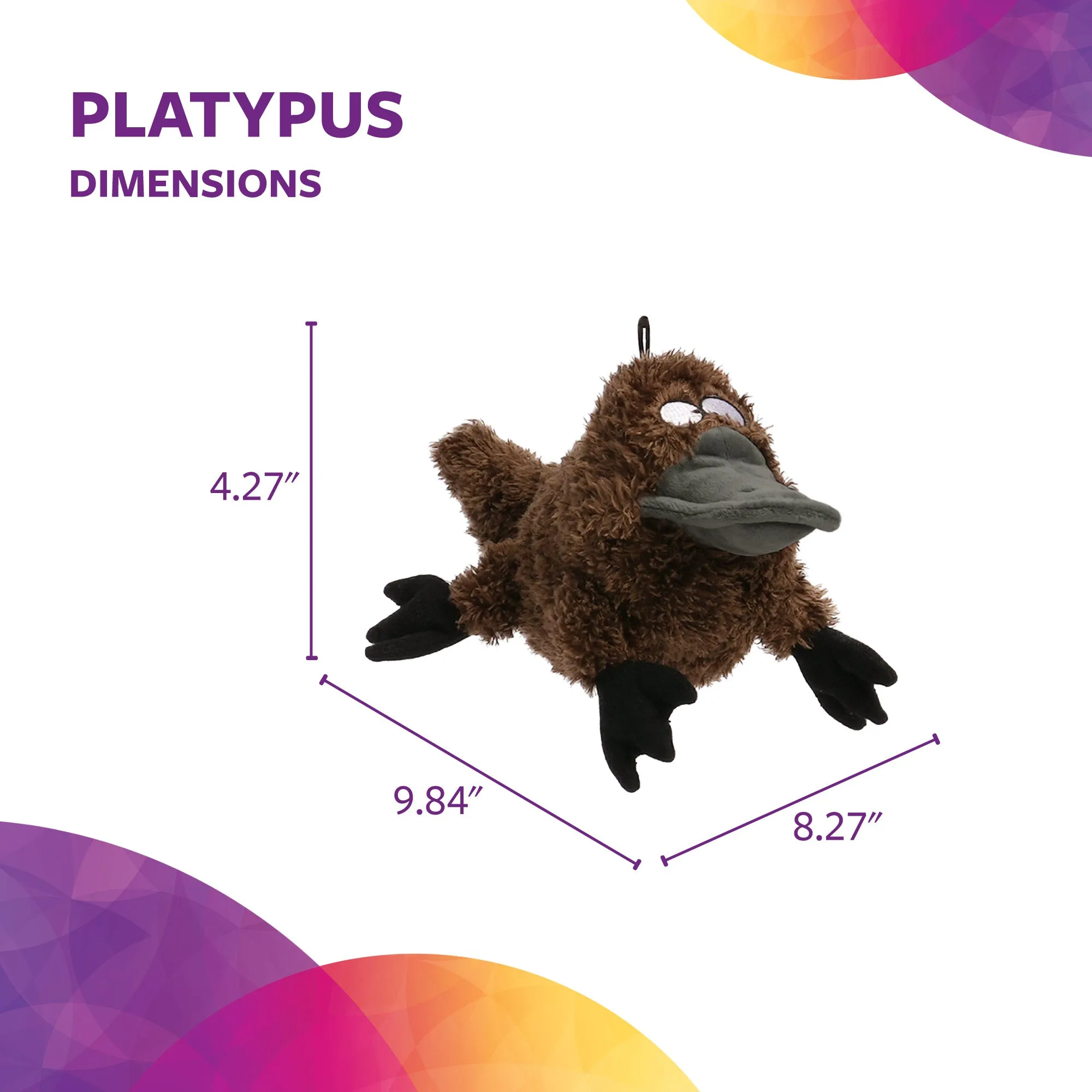 TrustyPup - Strong 'N Silent Platypus, Durable Plush Silent Squeaker Dog Toy