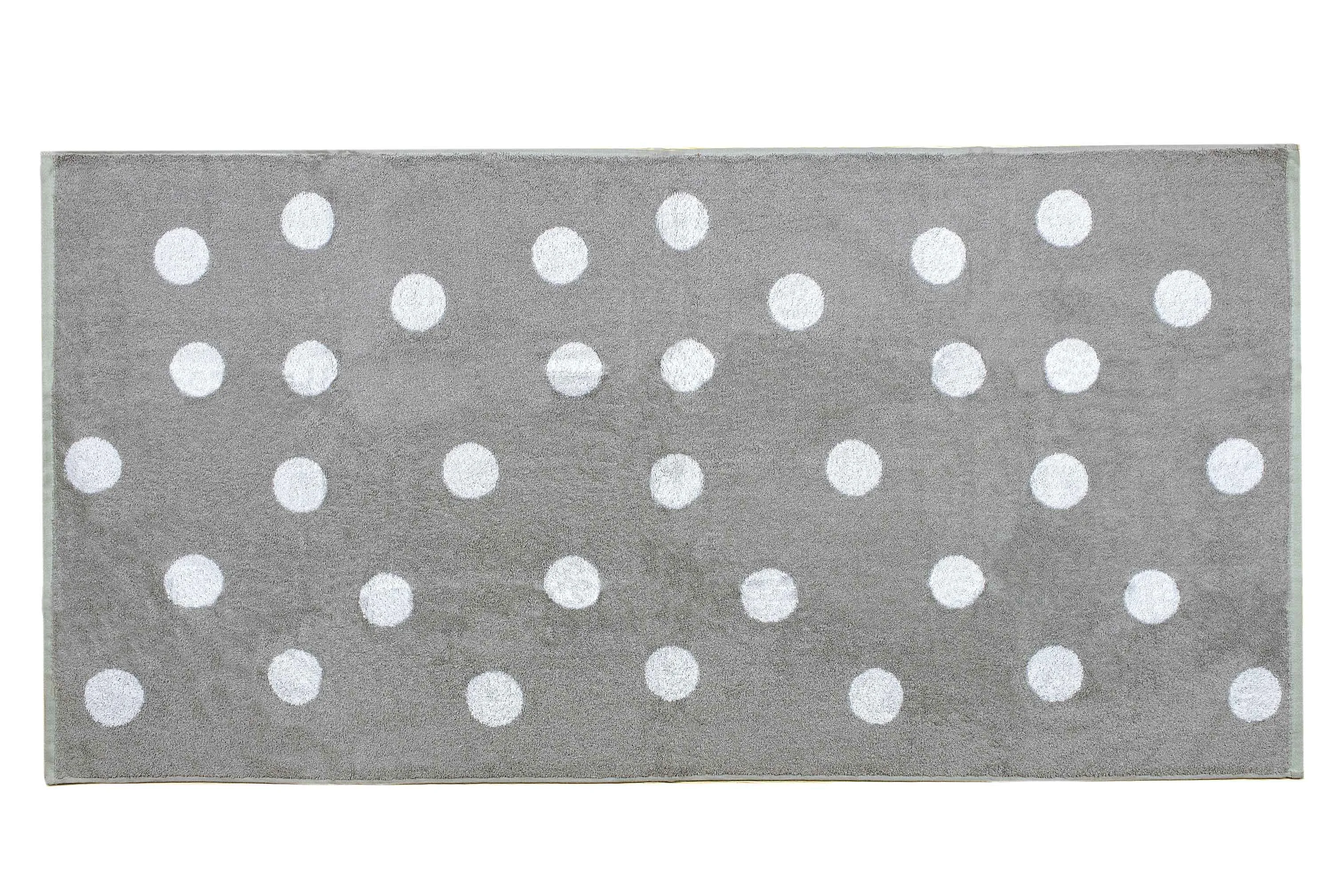 Tyne Collection Cotton Bath Towel - Grey & White Spots