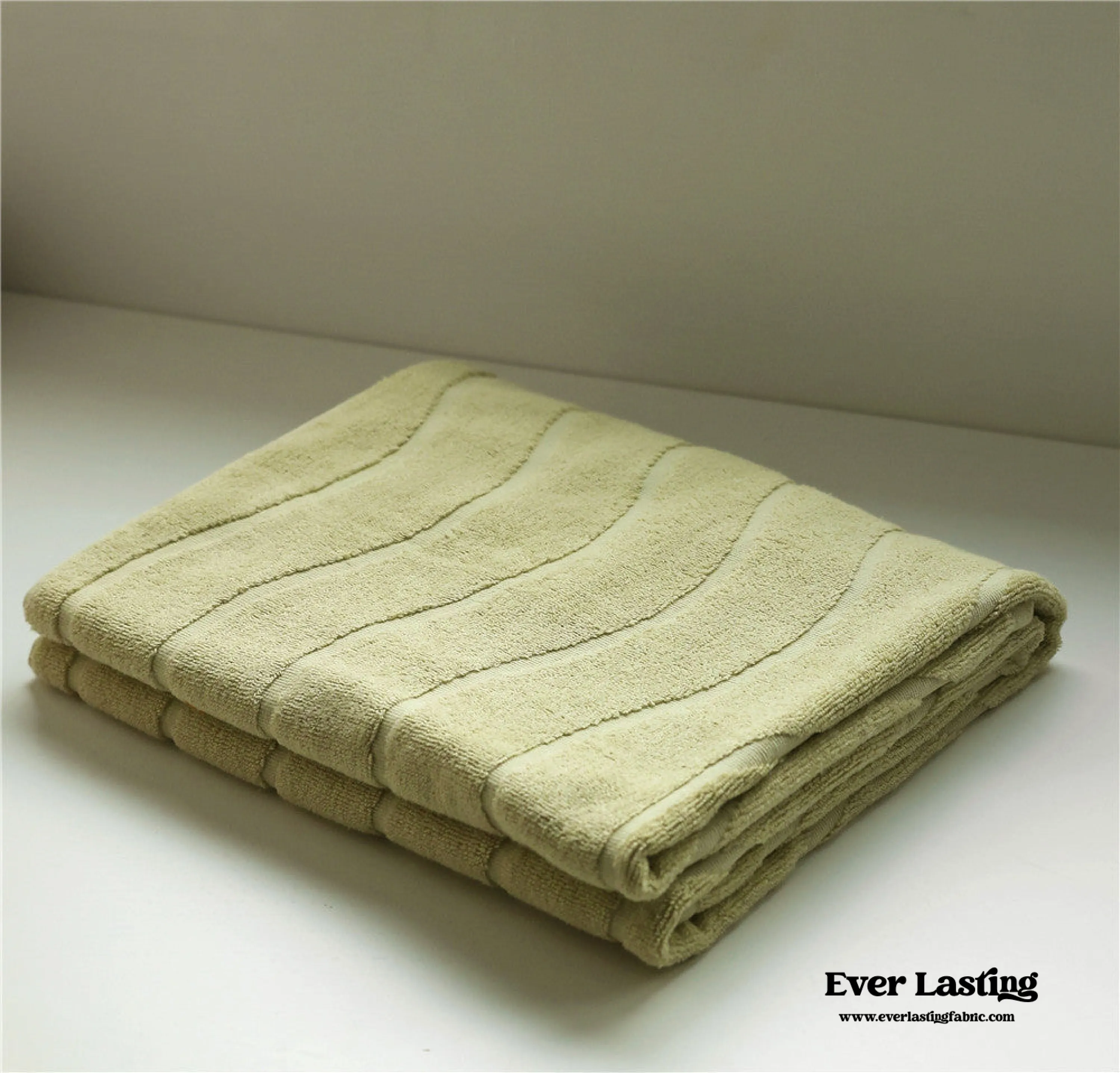 Wavy Cotton Towel / Green