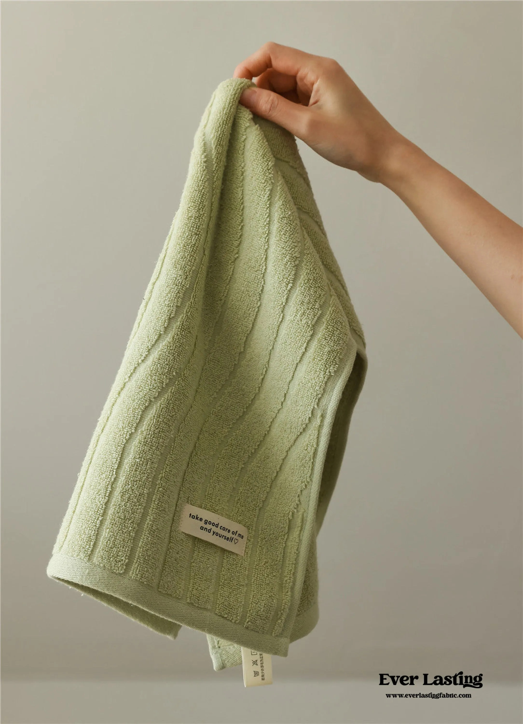 Wavy Cotton Towel / Green